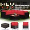 Costway 6PCS Rattan Patio Sectional Sofa Conversation Set Outdoor